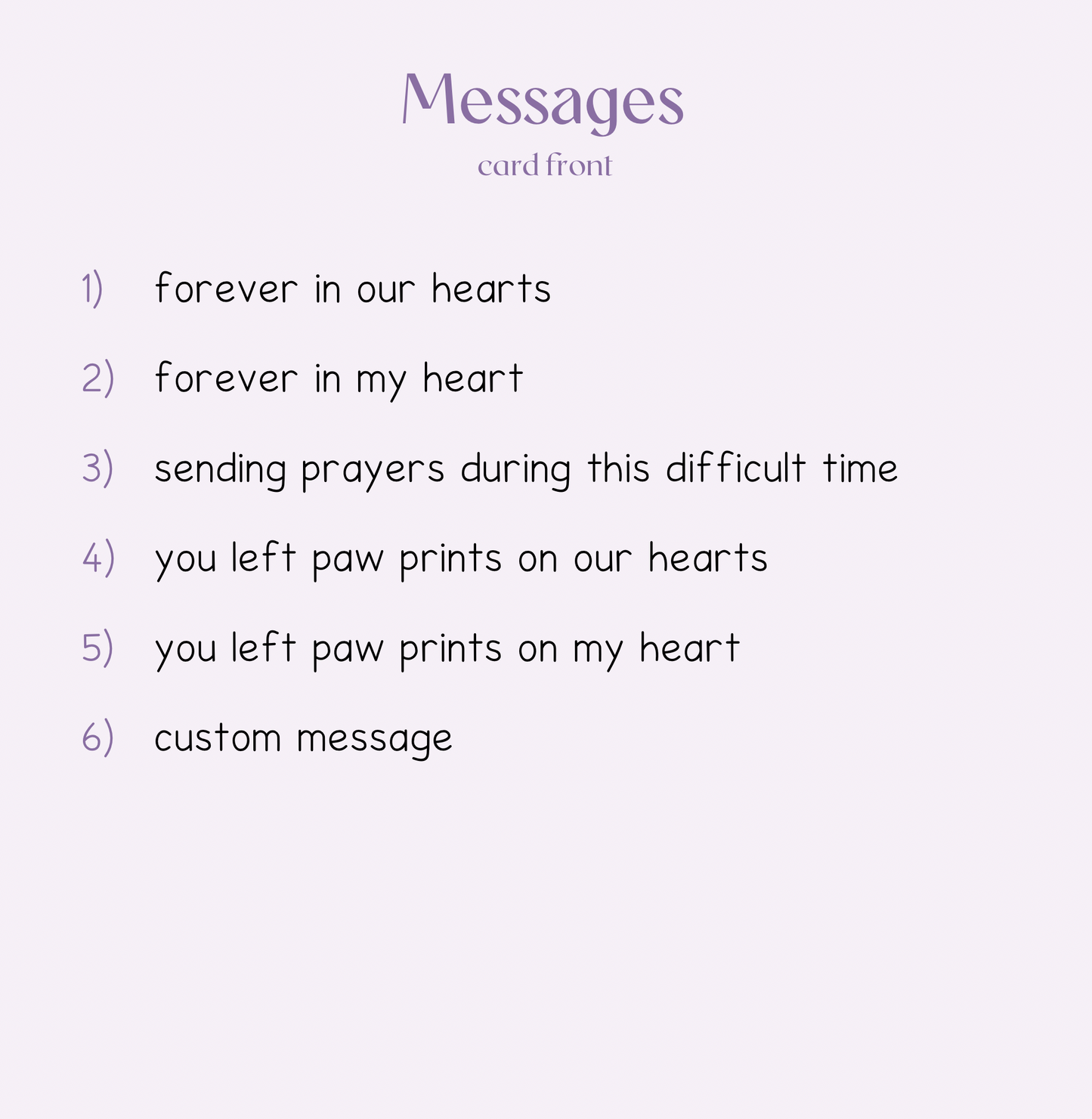 Custom Pet Sympathy Card