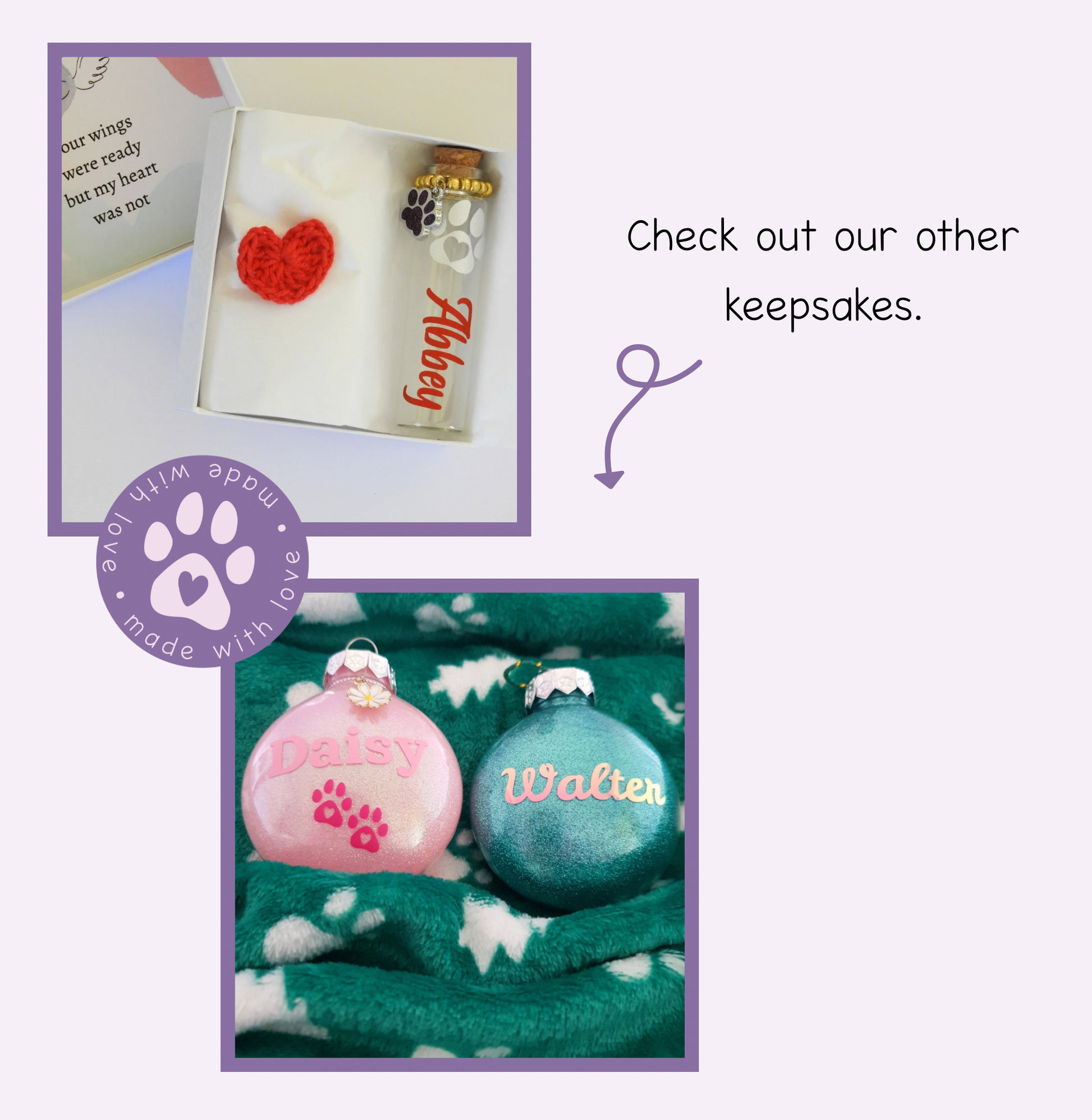 Check out our other personalised keepsakes in the Keepsakes section o our shop.
