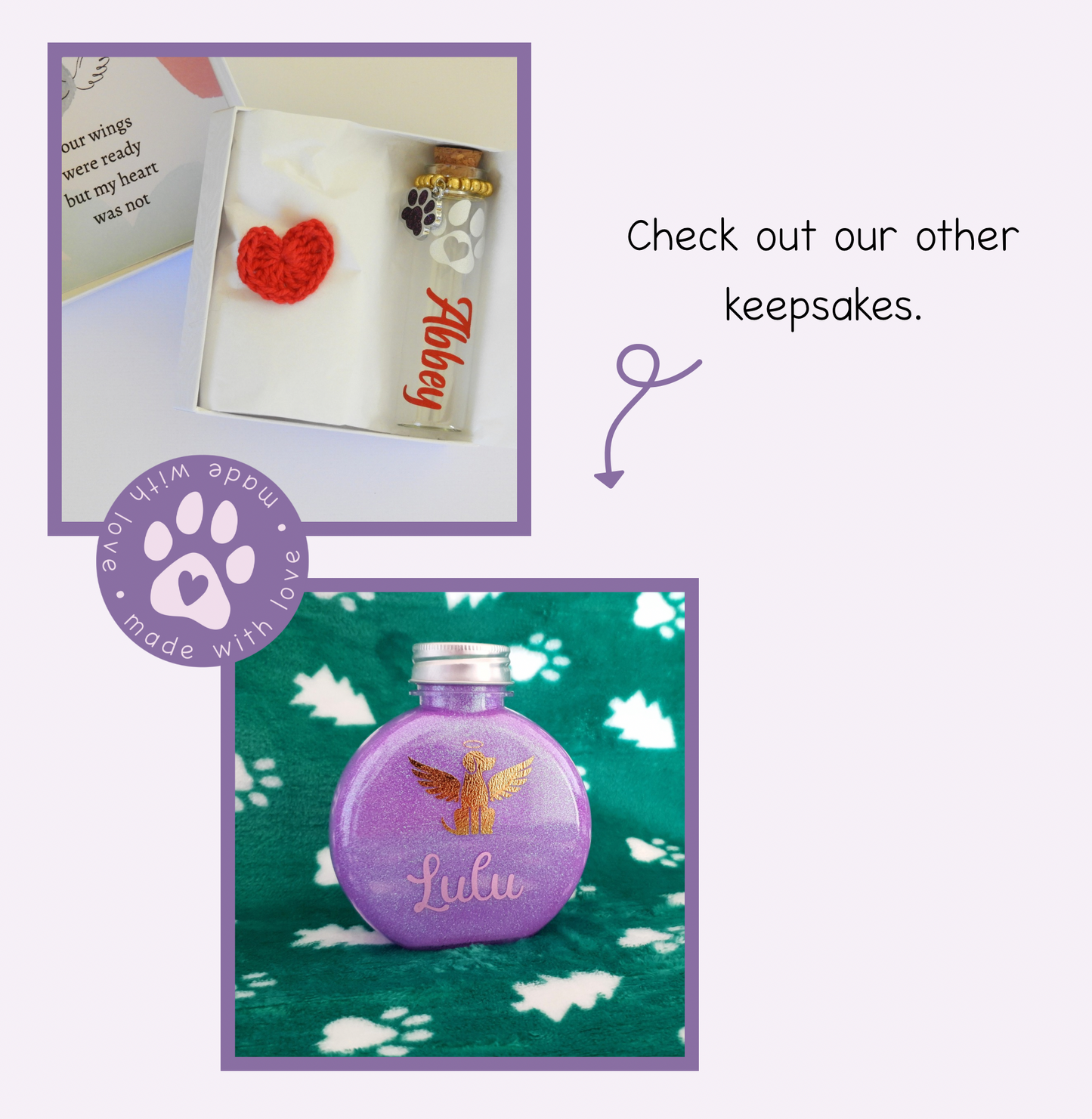 Check out our other personalised keepsakes in the Keepsakes section o our shop.