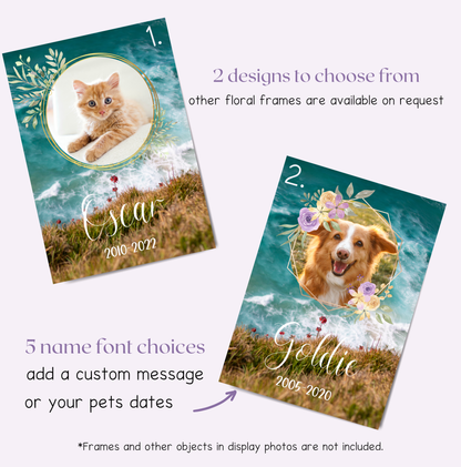 There are two design choices for this poster. Design 1 is the botanical overlay, and design 2 is the floral overlay.