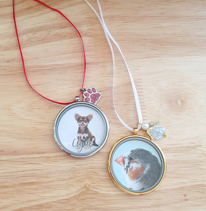 Pet Memorial Photo Locket Ornament